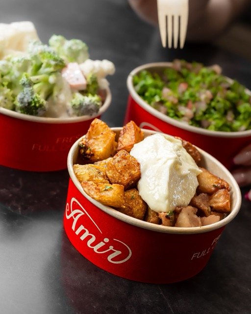 Amir food photography showing a meal combo.